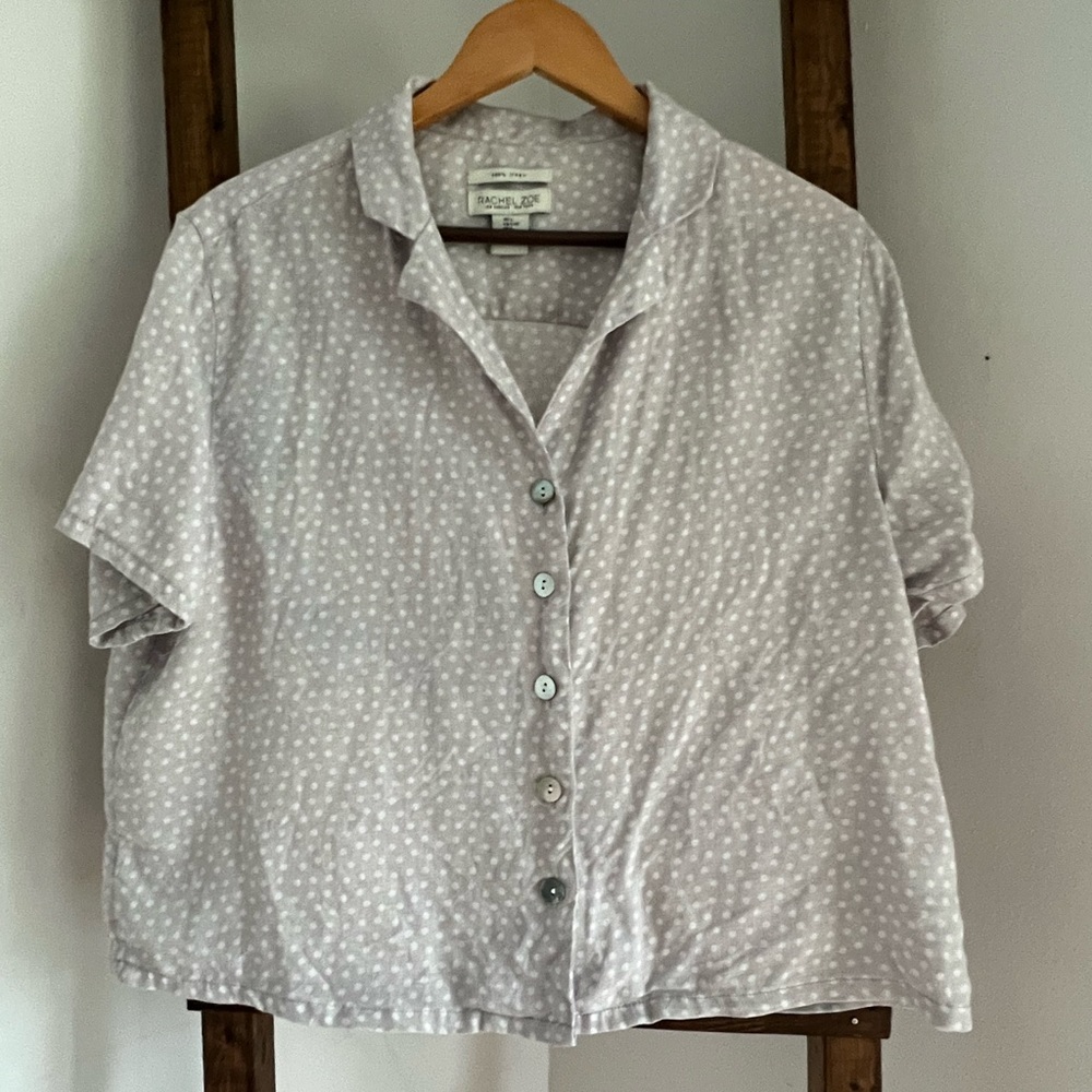 Rachel Zoe Gray Button Down Shirt